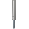 Stainless steel post |  204 mm | removable, with triangular locking mechanismacc. with DIN 3223, self-engaging lockwith hot-dip galvanized ground socket part-no. 470.10 | height above ground approx. 900 mm